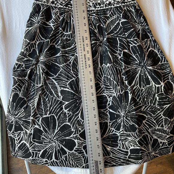 Positive Attitude Women Midi Dress 6 Tall Black Floral Fit & Flare Sleeveless - Picture 6 of 8